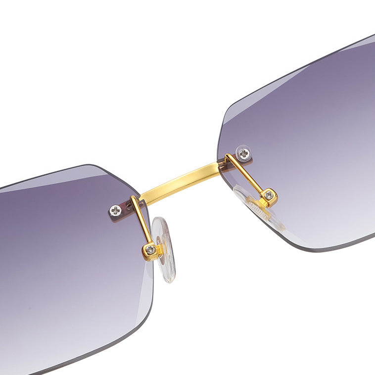 RIMLESS SQUARE SUNGLASSES