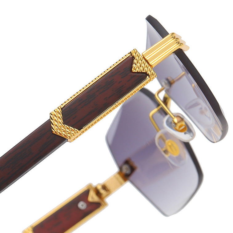 RIMLESS SQUARE SUNGLASSES