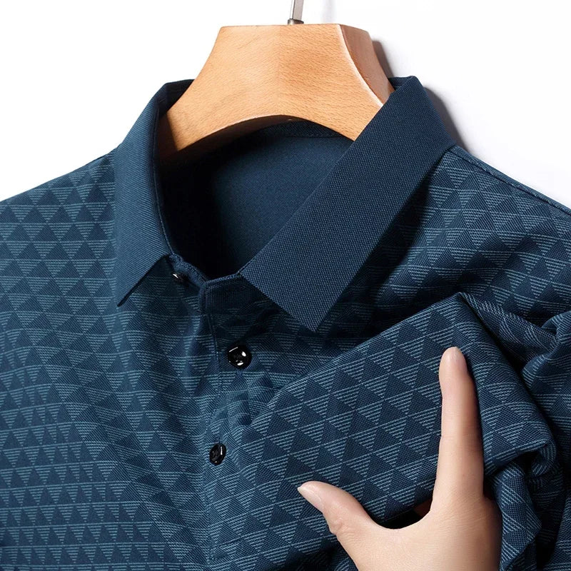 GLACIER GRID POLO SHIRT